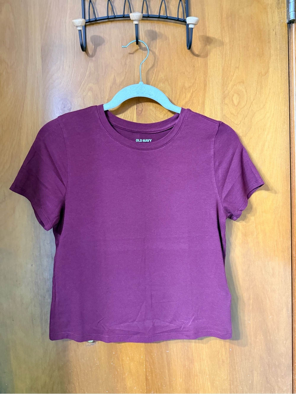Old Navy Short Sleeve Crew Neck Tee - Burgundy